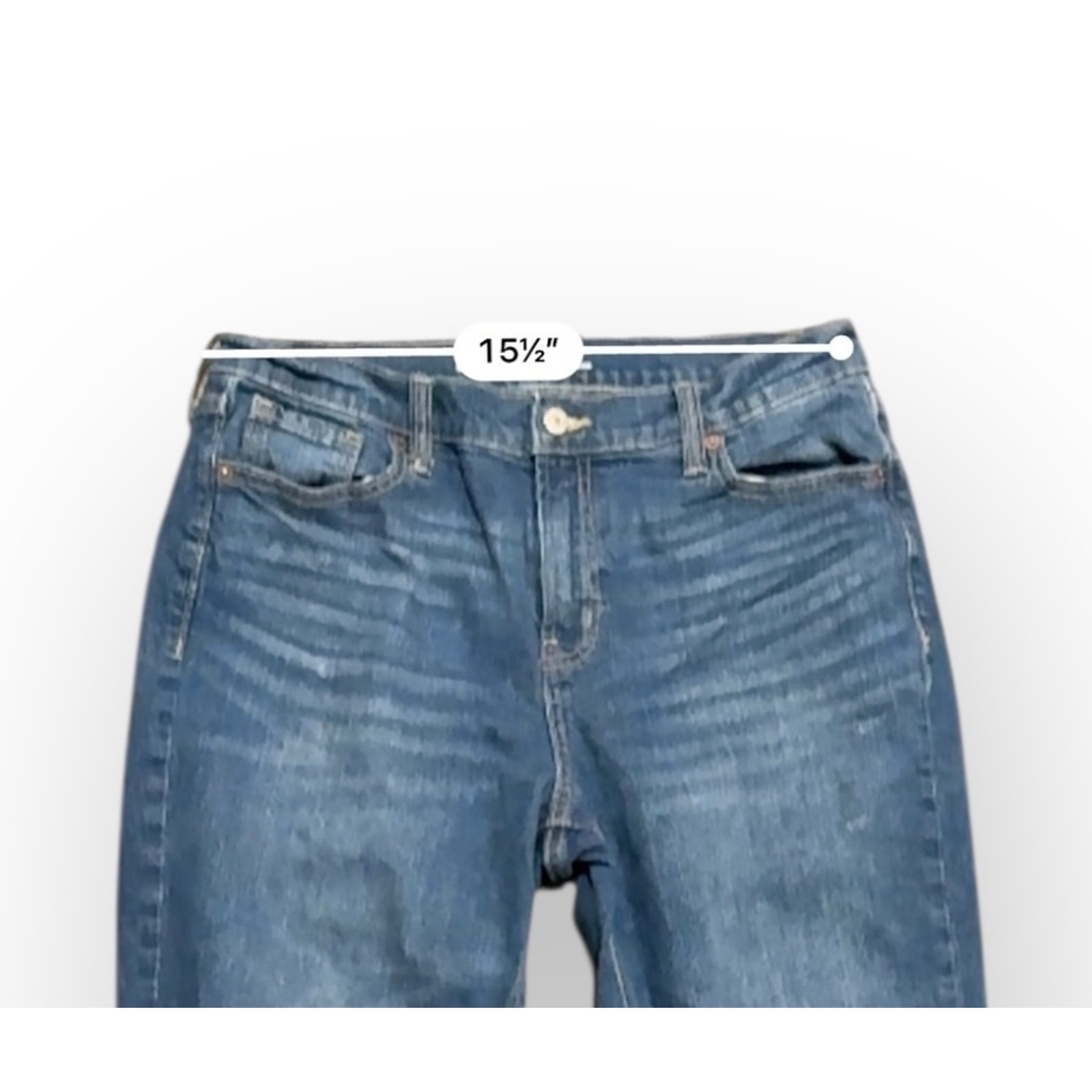 Old Navy Womens Mid-Rise Boyfriend Straight Ripped Jeans Sz 10 Med Wash​​ - Picture 4 of 8